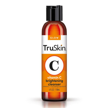 Picture of TruSkin Vitamin C Cleanser for Face - Brightening Face Wash with Vitamins C & E, Rosehip Oil, Aloe Vera and MSM - Deep Clean and Refresh for Radiant, Healthy-Looking Skin, 4 fl oz