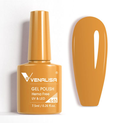 Picture of VENALISA Orange Gel Nail Polish 1 Pcs Pumpkin Orange Color Fall Gel Polish Soak Off Halloween Gel Colors DIY at Home Manicure Salon Nail Art For Girls Women