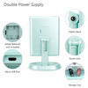 Picture of deweisn Trifold Lighted Vanity Makeup Mirror with 21 LED Lights,1x/2x/3x Magnification Touch Screen Dimming,Two Power Supplies Makeup Mirror, Gift for Women