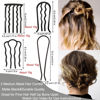 Picture of 7 Pcs Metal Hair Side Combs Hair Fork Clip Teeth Hair Pin Stick for Updo Bun, U Shape Hair Combs for Vintage Hairstyle Hair Accessories, Thick&Fine Hair Combination