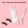 Picture of Pretty memory DIY Eyelash Applicator Tool, Curved Eyelash Tweezers for False Lashes, Lash Applicator for Easy Lashes Application and Removal, Gold