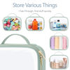 Picture of PACKISM TSA Approved Toiletry Bag - Clamshell Closing Clear Makeup Bags with Handle, Laurel Green, Quart-sized Clear Travel Bags for Toiletries, Carry-on Travel Essentials