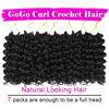 Picture of 7 Packs GoGo Curl Crochet Hair 10 Inch Short Curly Crochet Hair for Women Water Wave Beach Curl Deep Twist Crochet Braids Synthetic Braiding Hair Extensions (10 Inch, 1B)