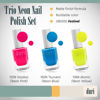 Picture of duri Trio Neon Nail Polish Set - GBD-200 Festival, Matte Finish, Quick Drying, 0.45 Fl Oz each