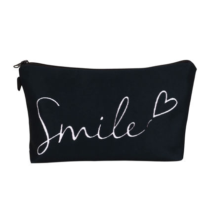 Picture of Cute Travel Makeup Bag Cosmetic Bag Small Pouch Gift for Women ("Smile")