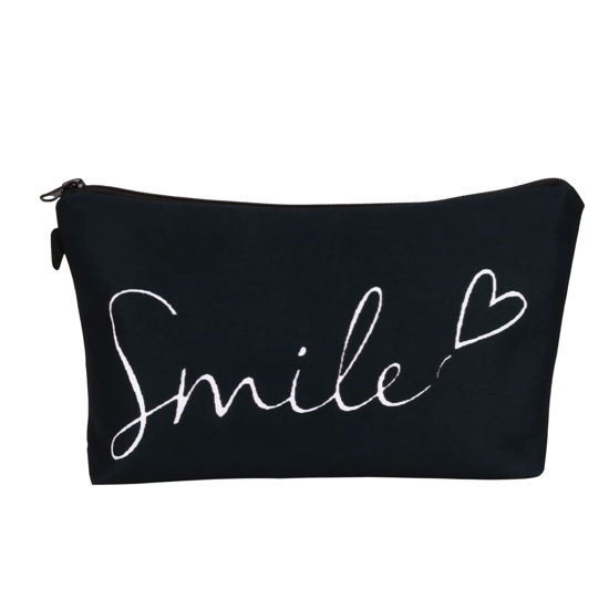 Picture of Cute Travel Makeup Bag Cosmetic Bag Small Pouch Gift for Women ("Smile")