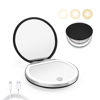 Picture of Kakuje Compact Mirror with Light, 1X/3X Magnification LED Pocket Mirror with USB Data Cable,Mini Mirror for Purse, Pocket,Travel and Present (Black)