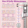 Picture of Resin Jelly Rhinestones for Crafting with B7000 Jewelry Glue, 2 Boxes Transparent AB Flatback Crystals with 2Pcs 10ml Glue, Bedazzling Non Hotfix Gems for DIY Tumblers Clothing Shoes Manicure