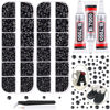 Picture of 12100Pcs Black Rhinestones for Crafting with 3Pcs 10ml B7000 Jewelry Glue, 2 Boxes Flatback Black Gems Resin Crystals Diamond for Bedazzling Crafts DIY Nail Art Makeup, Gems for Clothing Shoes