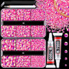 Picture of Resin Jelly Rhinestones for Crafting with B7000 Jewelry Glue, 2 Boxes Hot Pink AB Flatback Crystals with 2Pcs 10ml Glue, Bedazzling Non Hotfix Gems for DIY Tumblers Clothing Shoes Manicure