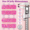 Picture of Resin Jelly Rhinestones for Crafting with B7000 Jewelry Glue, 2 Boxes Hot Pink AB Flatback Crystals with 2Pcs 10ml Glue, Bedazzling Non Hotfix Gems for DIY Tumblers Clothing Shoes Manicure