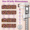 Picture of Resin Jelly Rhinestones for Crafting with B7000 Jewelry Glue, 2 Boxes Gold Rose AB Flatback Crystals with 2Pcs 10ml Glue, Bedazzling Non Hotfix Gems for DIY Tumblers Clothing Shoes Manicure