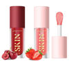 Picture of 2Pack Big Brush Head Hydrating Lip Glow Oil Plumping Lip Tint, Hydrating Lip Gloss Tinted Lip Balm Transparent Lip Care, Long Lasting Nourishing Non-sticky Fresh Texture (Strawberry + Cherry)