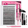 Picture of 𝐏𝐑𝐎 DIY Lash Extension Kit 280pcs Lash Clusters D Curl Eyelash Extension Kit Individual Lashes with Lash Bond and Seal Lash Remover Lash Applicator Easy to Apply at Home(50D-9-16mix Kit)