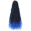 Picture of 8 Packs Crochet Box Braids- 18 Inch Goddess Box Braids Crochet Hair Bohomian Crochet Braids Hair Synthetic Braiding Hair Extensions Crochet Hair for Black Women (1B/Blue)