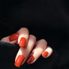 Picture of COSMOO Pumpkin Orange Nail Polish, 12ml Orange Color Quick Dry Nail Lacquer for Nail Art Varnish, 0.41 fl oz