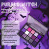 Picture of UCANBE Purple Eyeshadow Makeup Palette, 15 Colors Dark Smokey Shimmer Matte Metallic Glitter Eye Shadow Pallet, Violet Lavender Pink Make Up Kit for Cosplay Halloween Ursula Witch Costume Parties