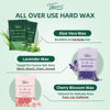 Picture of Vennco Hard Wax Beads Kit for Hair Removal, 36 Pieces Wax Beads for Full Body, Face, and Brazilian Bikini, Aloe, Lavender, Cherry Blossom - Includes Pre and Post Wax Oils