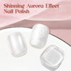 Picture of MIZHSE Nail Polish: 15Ml Mermaid Pearl Nail Polish Aurora Milky White Effect Nail Polish, Fingernail and Toenail Polish Glossy Long Lasting Nail Polish Trendy DIY at Home Nail Gift Spree