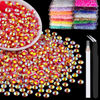 Picture of 1500pcs 6mm Resin Rhinestones Bulk, Red AB Flatback Round Jelly Rhinestones Bedazzling Non Hotfix Crystal Gems Large Quantity Wholesale for DIY Crafts Clothes Bottles Tumblers Face Makeup Manicure