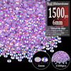 Picture of 1500pcs 6mm Resin Rhinestones Bulk, Lavender Purple AB Flatback Round Jelly Rhinestones Bedazzling Non Hotfix Crystal Gems Large Quantity Wholesale for DIY Crafts Clothes Tumblers Face Makeup Manicure