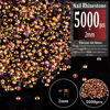 Picture of BELLEBOOST 5000pcs 2mm Resin Rhinestones Bulk, Gold Rose AB Flatback Round Jelly Rhinestones Non Hotfix Crystal Gems Large Quantity Wholesale for DIY Crafts Clothes Bottles Face Makeup Manicure
