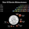 Picture of BELLEBOOST 5000pcs 2mm Resin Rhinestones Bulk, Gold Rose AB Flatback Round Jelly Rhinestones Non Hotfix Crystal Gems Large Quantity Wholesale for DIY Crafts Clothes Bottles Face Makeup Manicure