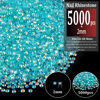 Picture of 5000pcs 2mm Resin Rhinestones Bulk, Transparent Lake Blue AB Flatback Round Jelly Rhinestones Non Hotfix Crystal Gems Large Quantity Wholesale for DIY Crafts Clothes Bottles Face Makeup Manicure