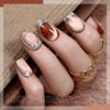 Picture of RARJSM Ceramic Cat Eye Gel Nail Polish Set 6 Pcs Smoothie Silver Glitter Shimmer Amber Jelly Sheer Green Blue Orange Wine Red Velvet Cateye Gel Polish with Magnetic Stick UV LED Curing Require Winter