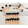 Picture of DANMANR Long Press on Nails Balck Square French Fake Nails Full Cover Acrylic False Nails for Women and Girls 24PCS