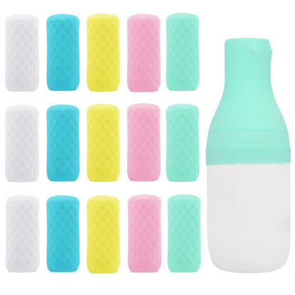 Picture of FOROUME 15 Pack Travel Essentials Silicone Bottle Covers, Cruise Ship Essentials, Travel Accessories Luggage for Women Men, Elastic Sleeves for Leak Proofing, Fit Most Travel Size Bottles Toiletries