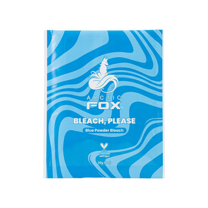 Picture of ARCTIC FOX Bleach Please, Blue Powder Bleach Individual Sachet 28g (1oz) for touch ups, highlights, or small applications like money pieces.