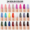 Picture of FANDAMEI Press on Nails Almond, 24 Colors 576PCS Press on Nails Medium Almond, Acrylic Medium Fake Nails Full Cover, Natural Press on Nails Glossy, False Nails with Nail Glue