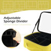Picture of MOMIRA Makeup Bag with Mirror and Light Travel Makeup Train Case Cosmetic Bag Organizer Portable Artist Storage Bag with Adjustable Dividers Makeup Brushes Storage Organizer Yellow