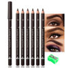 Picture of 6Pcs brow pencil, wooden hard-core eyebrow pencils, eyebrow pencil dark brown, eyebrow and eyeliner pencils, waterproof and sweat-proof, beginner makeup eyebrow pencil, dark brown eyeliner pencils