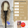 Picture of BUPPLER Cosplay Long Ombre Blonde Wig 26 Inch Middle Part Synthetic Wig Realistic Gifts Party Wigs for Women Daily Use Colorful Wigs (Ombre Blonde)