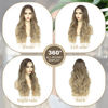 Picture of BUPPLER Cosplay Long Ombre Blonde Wig 26 Inch Middle Part Synthetic Wig Realistic Gifts Party Wigs for Women Daily Use Colorful Wigs (Ombre Blonde)