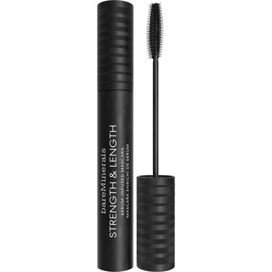 Picture of bareMinerals Strength & Length Serum-Infused Black Mascara with Plant-Based Lash Serum, Lengthens, Lifts + Defines Lashes for Healthier Lashes, Vegan