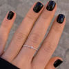 Picture of GLAMERMAID Extra Short Press on Nails, Pure Black Fake Nails Short Squoval, Natural Round Square Glue on Nails Glossy Gel, Acrylic Dark False Nail Kits for Women, Reusable Stick on Full Cover Nails