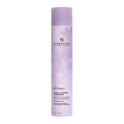 Picture of Pureology Style + Protect Lock It Down Hairspray for Color-Treated Hair, Maximum Hold, 11 Ounce