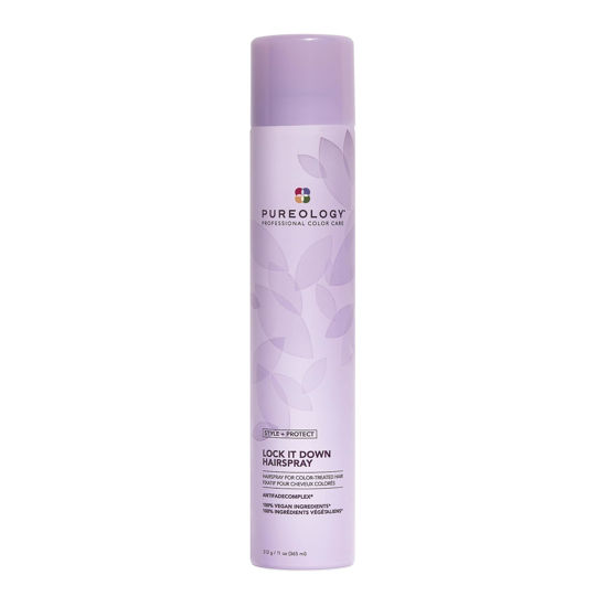 Picture of Pureology Style + Protect Lock It Down Hairspray for Color-Treated Hair, Maximum Hold, 11 Ounce