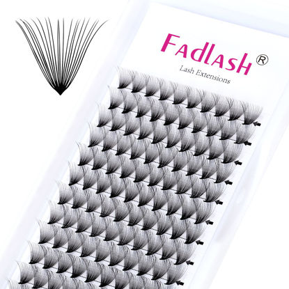 Picture of Lash Extension C CC D DD Curl Premade Fans Eyelash Extensions Pointy Base Volume Lash Extensions Pre Made Volume Lashes Long Stem Premade Lash Extensions Fans (20D-0.07C, 13mm)