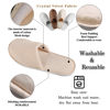 Picture of OSTADARRA 6 Pairs Spa Slippers, Non Slip Disposable Slippers For Guest, Washable Reusable, Which Can Be Used As Women Men, House, Indoor, Bathroom, Bedroom, Hotel, Bride Slippers