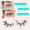 Picture of Manga Lashes Wispy False Eyelashes Natural Look 14mm Cat Eyelashes Anime Lashes 0.1mm Thin Band Manhua Lashes 3D Volume Strip Lashes Pack C Curl Eyelashes 7 Pair Siligli