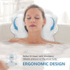 Picture of SetSail Bath Pillow, Relaxing Bath Pillows for Tub Neck and Back Support Soft 4D Breathable Air Mesh Ergonomic Bathtub Pillow with 6 Strong Suction Cups and Hook Luxury Bathroom Accessories,White