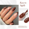 Picture of Born Pretty Brown Chocolate Gel Nail Polish Fall Winter Mocha Caramel Color Gel Polish Soak Off Gel Polish Nail Art Design Manicure Salon DIY Home 15ML