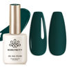 Picture of Born Pretty Dark Green Gel Nail Polish Forest Green Color Gel Polish Nail Art Design Manicure Salon DIY Home 15ml