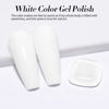 Picture of Born Pretty White Gel Nail Polish Christmas Snowflake White Color Soak Off U V LED Gel Polish Hema-Free Gel Nail Polish French White Wedding Tips Nail Art DIY Manicure at Home Christmas Gift 15ml