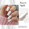 Picture of Born Pretty White Gel Nail Polish Christmas Snowflake White Color Soak Off U V LED Gel Polish Hema-Free Gel Nail Polish French White Wedding Tips Nail Art DIY Manicure at Home Christmas Gift 15ml