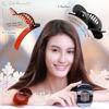 Picture of RC ROCHE ORNAMENT 6 Pcs Womens Square Strong Grip Secure Hold Inner Teeth Styling Plastic Comfortable Curve No Slip Beauty Accessory Girls Ladies Claw Clamp Clip, Large Clear Brown and Black